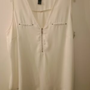 Elegant White Sleeveless Top